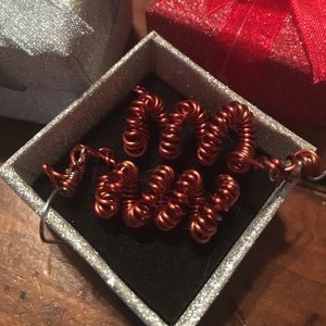 Wire Spiral wrapped earrings